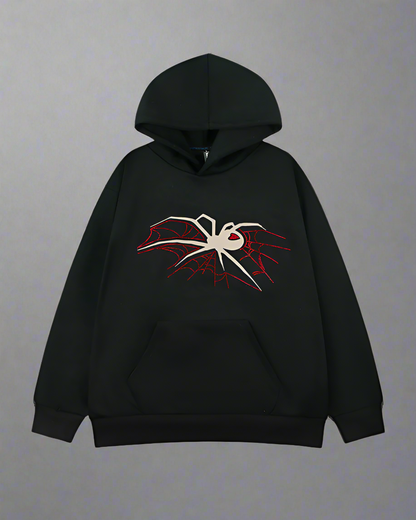 Hoodie Graphique Urbain -  couleurs noir et rouge - Hoodie Graphique Urbain pour un style contemporain