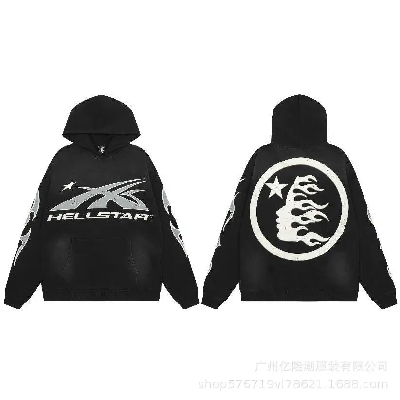 Hoodie Hellstar -  coton - Hoodie Y2K Streetwear audacieux pour les amateurs de mode