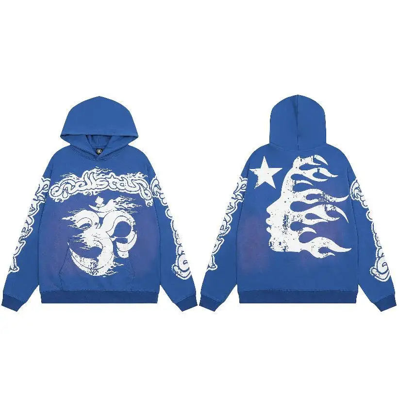 Hoodie Hellstar - mode des années 2000 - Hoodie Y2K Streetwear audacieux pour les amateurs de mode