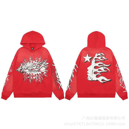 Hoodie Hellstar -  mode rétro - Hoodie Y2K Streetwear audacieux pour les amateurs de mode