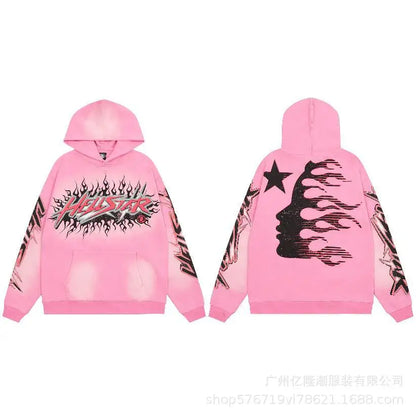 Hoodie Hellstar -  sorties décontractées - Hoodie Y2K Streetwear audacieux pour les amateurs de mode