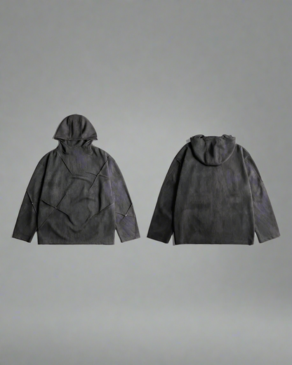 Hoodie lourd tout temps durable -  vêtements techwear - Hoodie lourd unisexe polyvalent pour toutes vos aventures