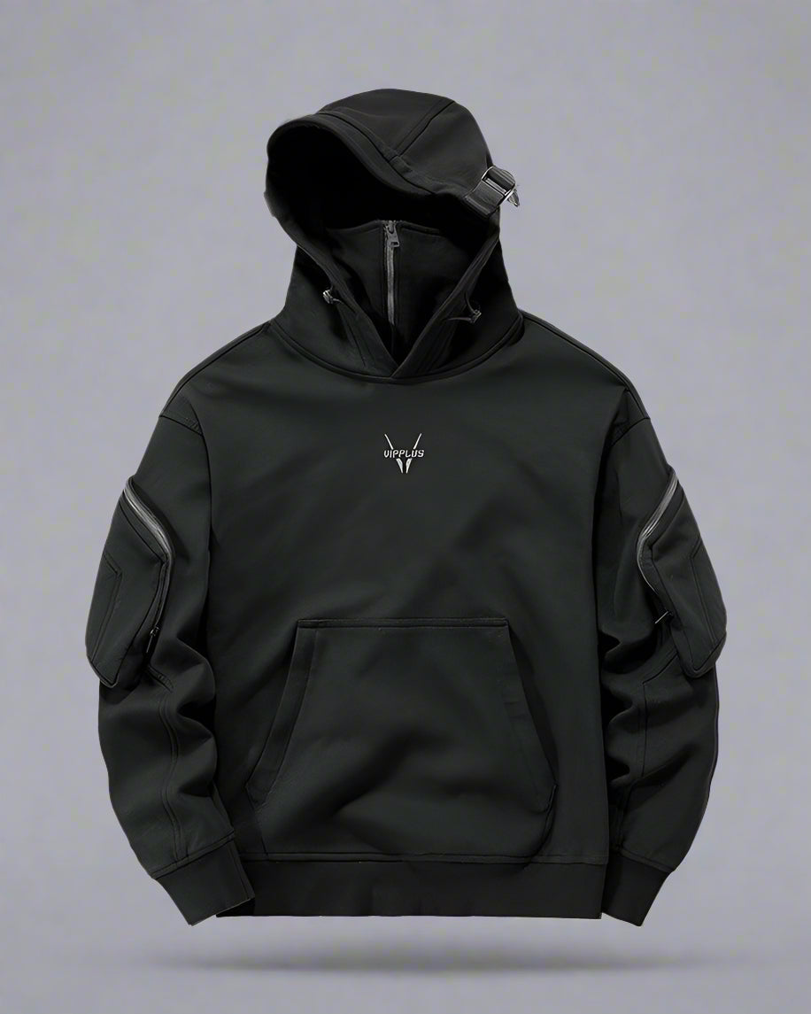Hoodie Masque Tactique Confortable - hoodie - Hoodie Tactique avec Masque Intégré pour Style Urbain