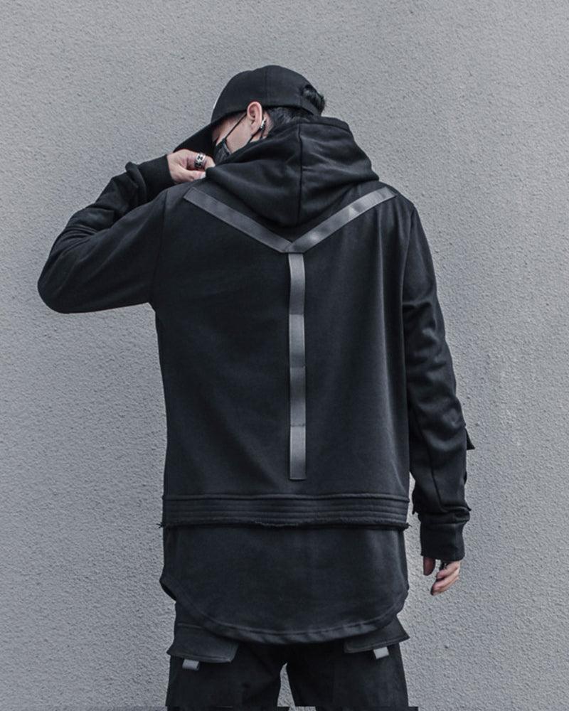 Hoodie Ninja Noir Discret -  confort quotidien - Hoodie Ninja Noir pour un style urbain décontracté