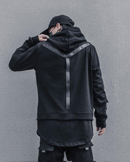 Hoodie Ninja Noir Discret -  confort quotidien - Hoodie Ninja Noir pour un style urbain décontracté