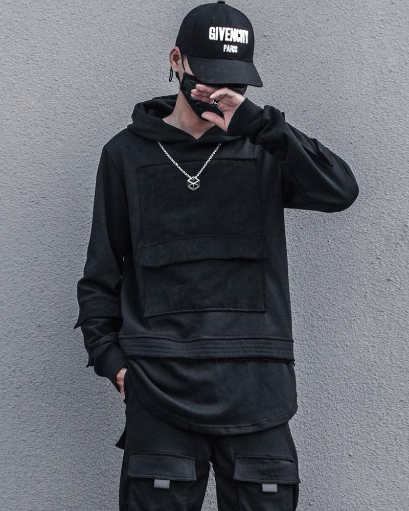 Hoodie Ninja Noir Discret -  noir - Hoodie Ninja Noir pour un style urbain décontracté