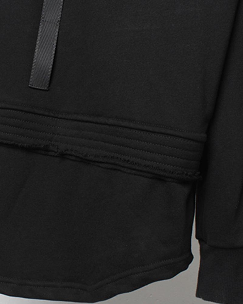 Hoodie Ninja Noir Discret -  techwear - Hoodie Ninja Noir pour un style urbain décontracté