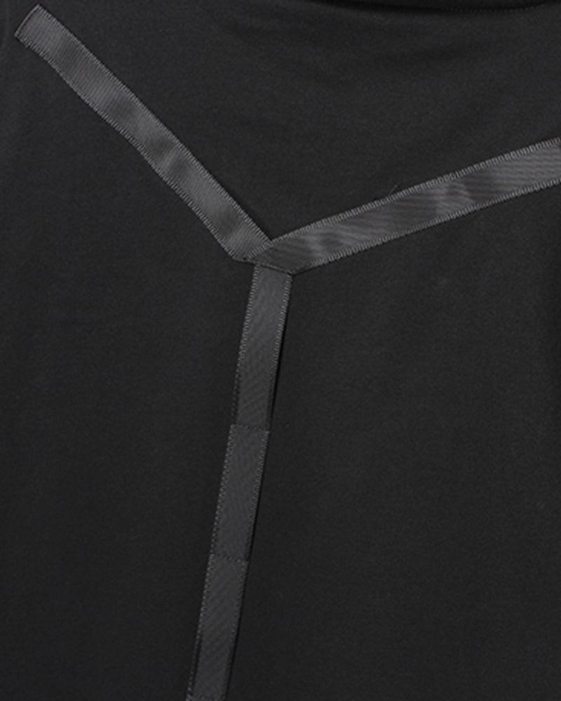 Hoodie Ninja Noir Discret -  urbain - Hoodie Ninja Noir pour un style urbain décontracté