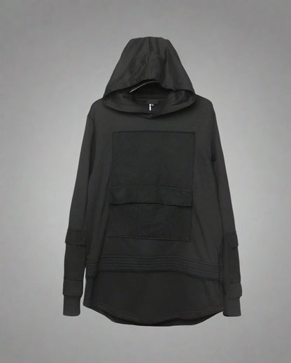 Hoodie Ninja Noir Discret -  urbain - Hoodie Ninja Noir pour un style urbain décontracté