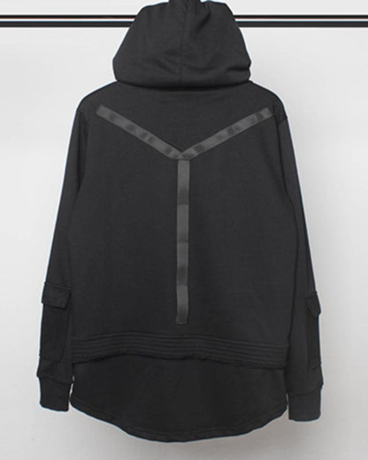 Hoodie Ninja Noir Discret - veste techwear - Hoodie Ninja Noir pour un style urbain décontracté
