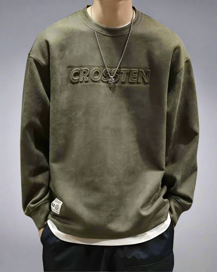 Hoodie Oversize en Suède Rétro -  mode vintage - Hoodie Oversize en Suède avec un Style Rétro
