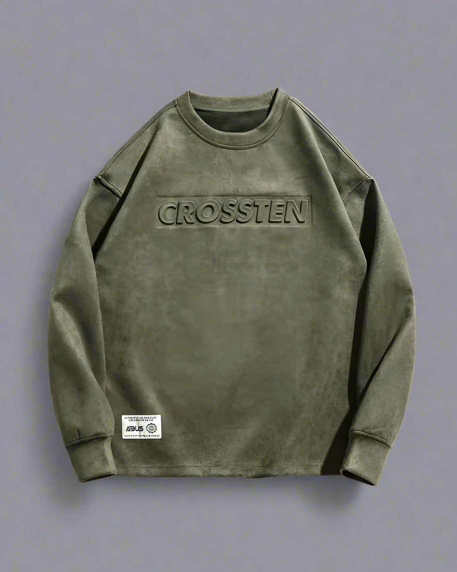 Hoodie Oversize en Suède Rétro -  vêtements décontractés - Hoodie Oversize en Suède avec un Style Rétro