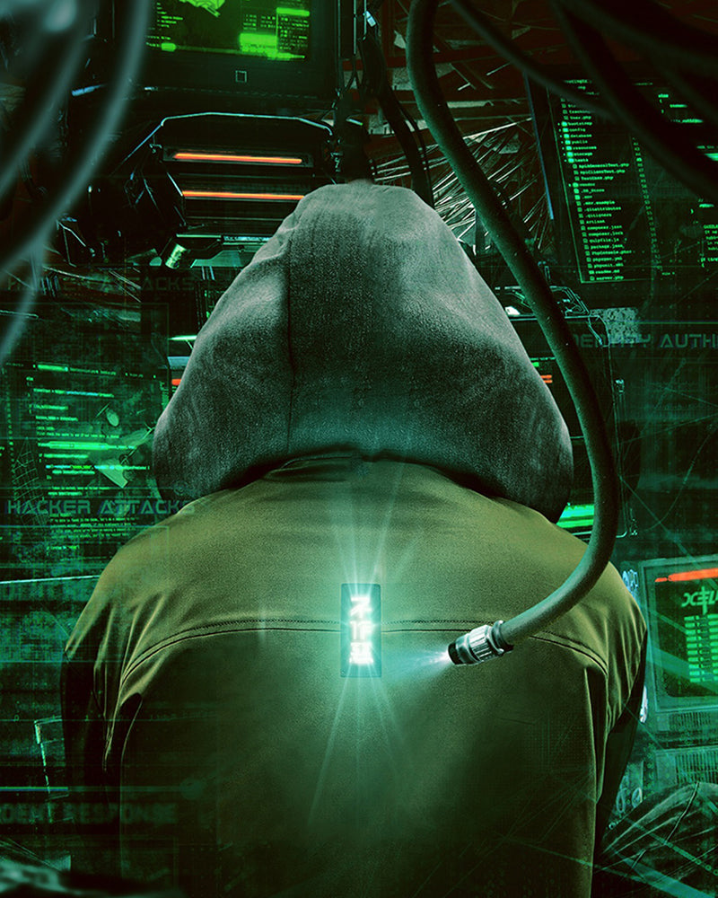 Hoodie Patchwork Fantôme Futuriste - vêtements techwear - Hoodie Patchwork Futuriste en Blanc pour un Style Unique