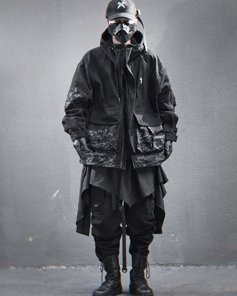 Hoodie à Poche Graphique Élégant -  mode fonctionnelle - Hoodie élégant avec grande poche fonctionnelle