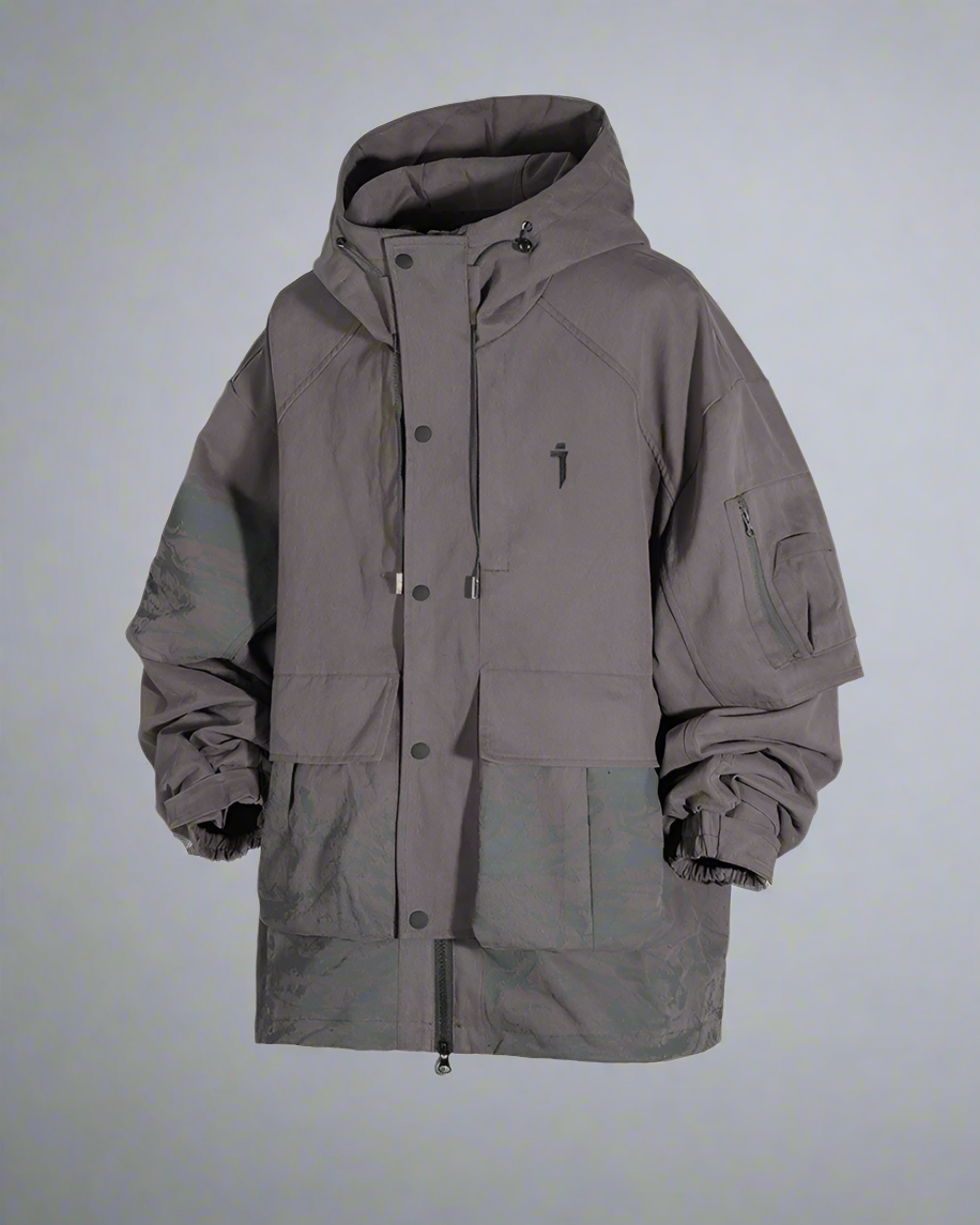 Hoodie à Poche Graphique Élégant -  techwear - Hoodie élégant avec grande poche fonctionnelle