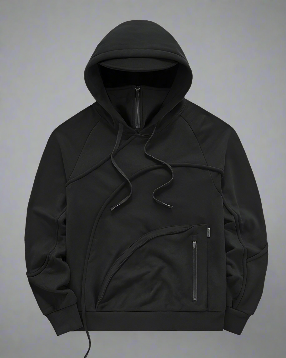 Hoodie Polyvalent avec Masque Caché - hoodie - Hoodie polyvalent avec masque caché pour le style urbain