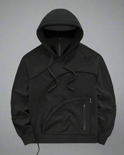 Hoodie Polyvalent avec Masque Caché - hoodie - Hoodie polyvalent avec masque caché pour le style urbain