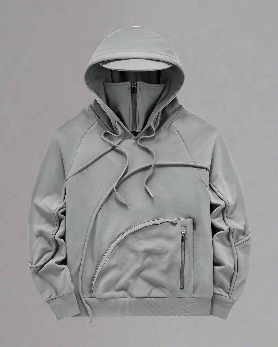 Hoodie Polyvalent avec Masque Caché - hoodie urbain - Hoodie polyvalent avec masque caché pour le style urbain