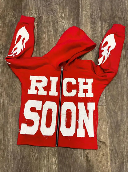 Hoodie Rich Soon -  y2k - Hoodie Y2K Streetwear pour un style unique et nostalgique