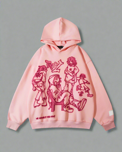 Hoodie Style Cartoon Coloré -  confortable - Hoodie Coloré au Style Cartoon Confortable