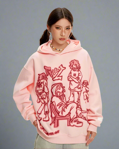 Hoodie Style Cartoon Coloré - hoodie - Hoodie Coloré au Style Cartoon Confortable