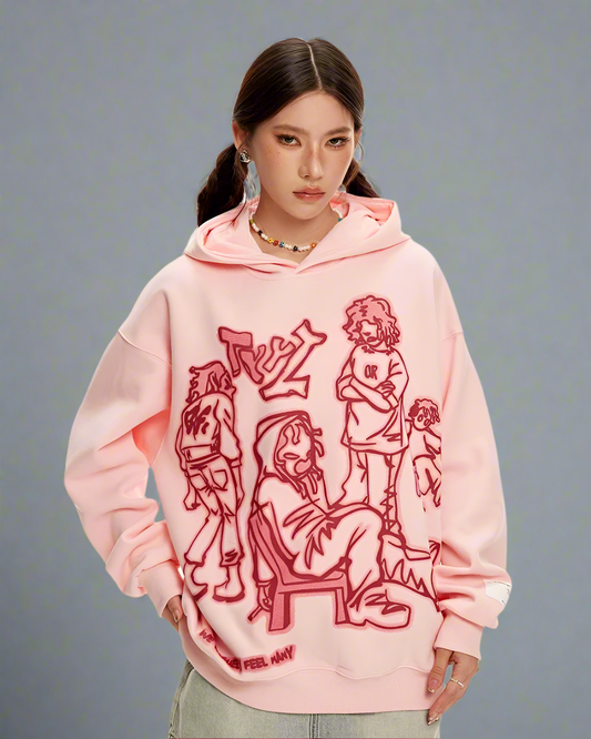 Hoodie Style Cartoon Coloré - hoodie - Hoodie Coloré au Style Cartoon Confortable