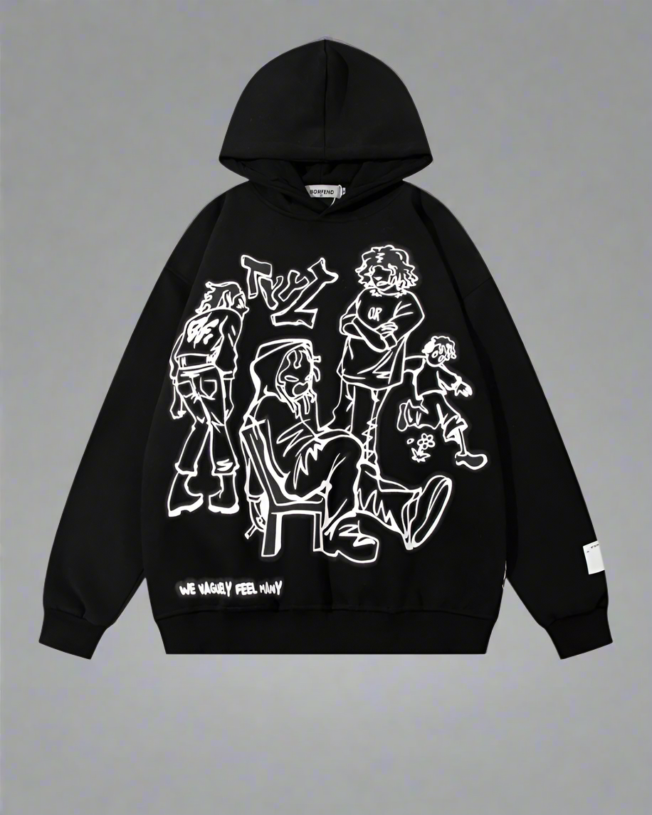 Hoodie Style Cartoon Coloré -  polyester coton spandex - Hoodie Coloré au Style Cartoon Confortable