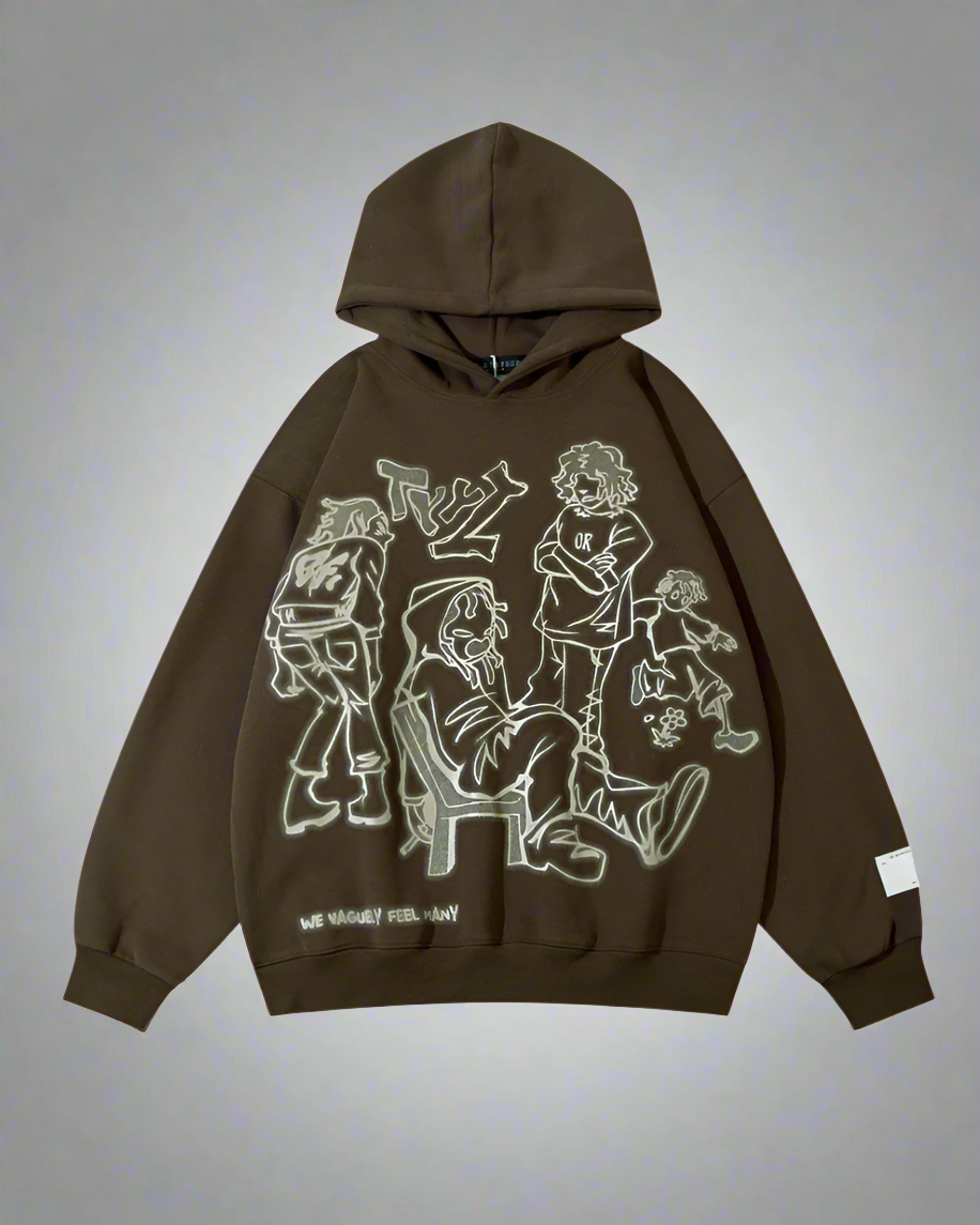 Hoodie Style Cartoon Coloré -  streetwear - Hoodie Coloré au Style Cartoon Confortable