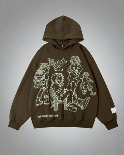 Hoodie Style Cartoon Coloré -  streetwear - Hoodie Coloré au Style Cartoon Confortable