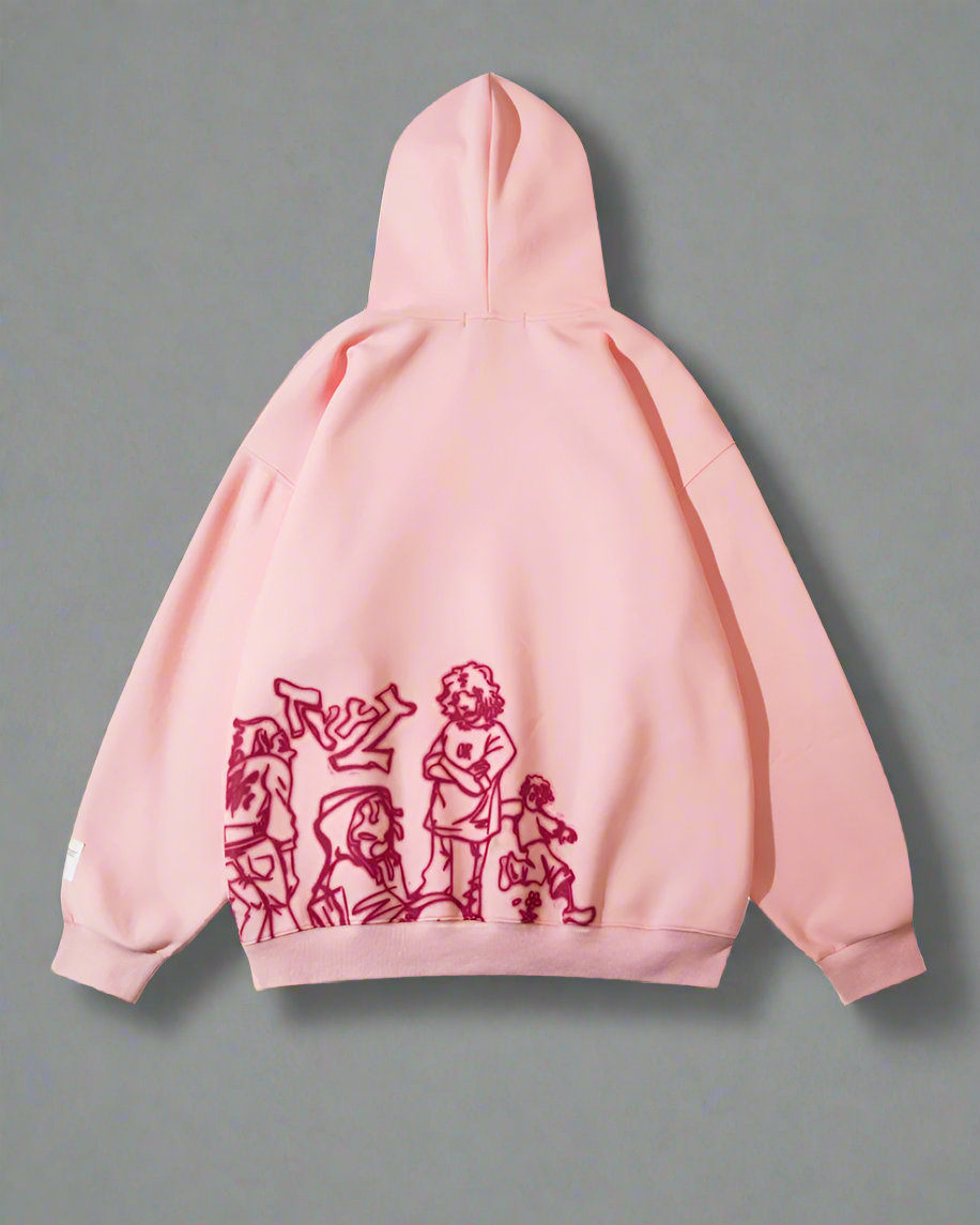 Hoodie Style Cartoon Coloré -  tissu confortable - Hoodie Coloré au Style Cartoon Confortable
