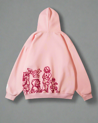 Hoodie Style Cartoon Coloré -  tissu confortable - Hoodie Coloré au Style Cartoon Confortable