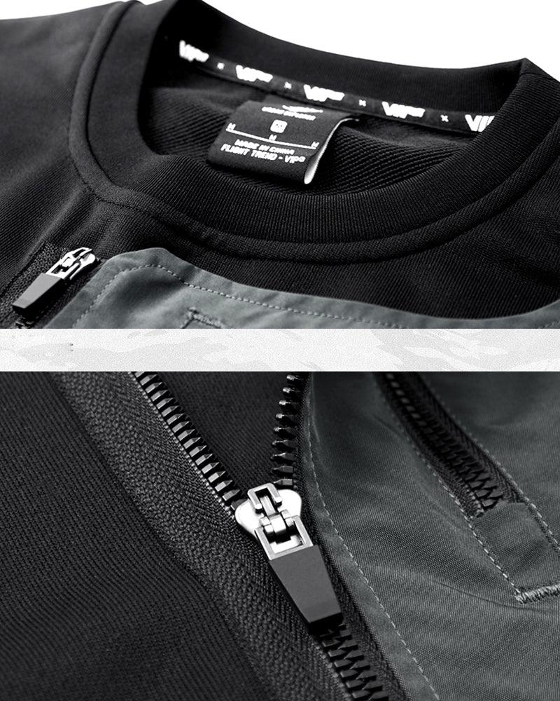 Hoodie Superposé Prêt pour la Ville -  style moderne - Hoodie Superposé Noir pour un Confort Quotidien