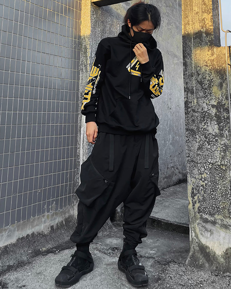 Hoodie Utilitaire Cyberpunk de Nouvelle Génération -  cyberpunk - Hoodie Utilitaire Cyberpunk Confort et Style Techwear