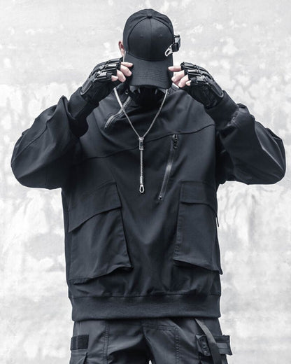 Hoodie zippé à col montant chic -  col montant - Hoodie zippé à col montant pour un style polyvalent