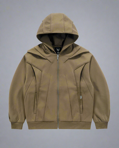 Hoodie Zippé Tactique Tout Temps - hoodie - Hoodie Zippé Tactique Polyvalent pour un Style Urbain