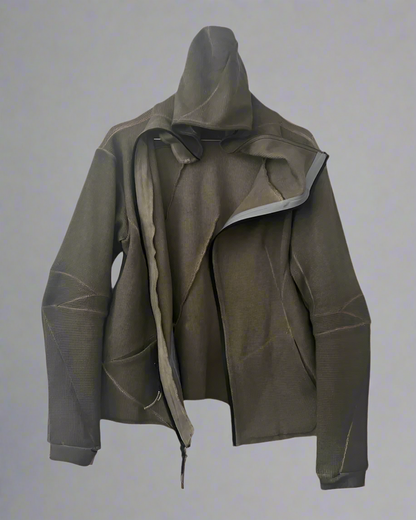 Hoodie zippé toutes saisons - hoodie - Hoodie zippé marron polyvalent pour un look futuriste