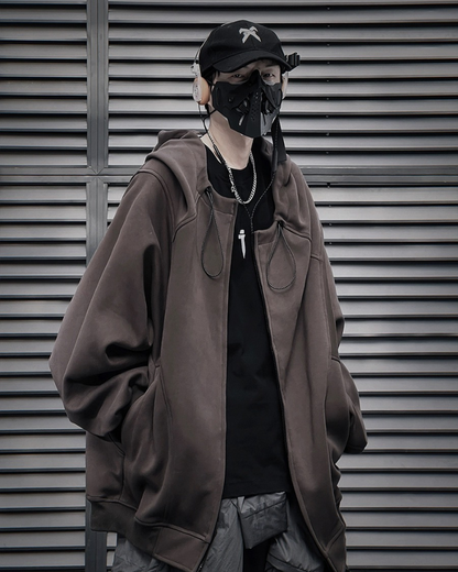 Hoodie Zippé Urbain Polyvalent - hoodie - Hoodie Zippé Urbain en Polyester et Coton Confortable