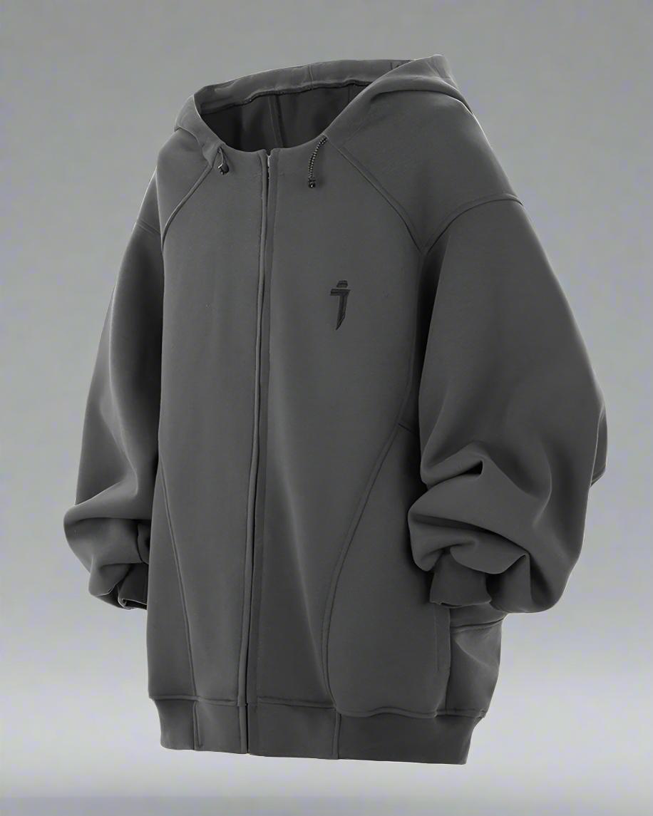 Hoodie Zippé Urbain Polyvalent -  polyvalent - Hoodie Zippé Urbain en Polyester et Coton Confortable