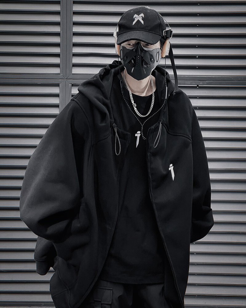 Hoodie Zippé Urbain Polyvalent -  polyvalent - Hoodie Zippé Urbain en Polyester et Coton Confortable