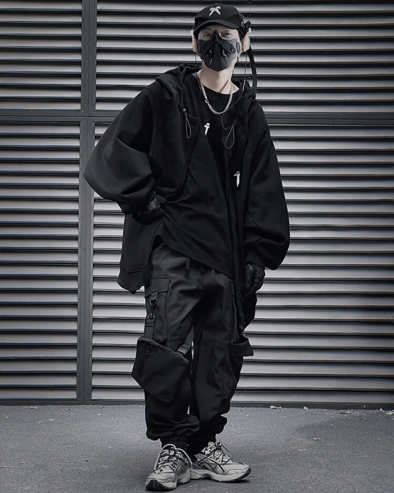 Hoodie Zippé Urbain Polyvalent -  vêtements urbains - Hoodie Zippé Urbain en Polyester et Coton Confortable