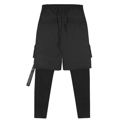Pantalons Cargo Tech Noirs Chic