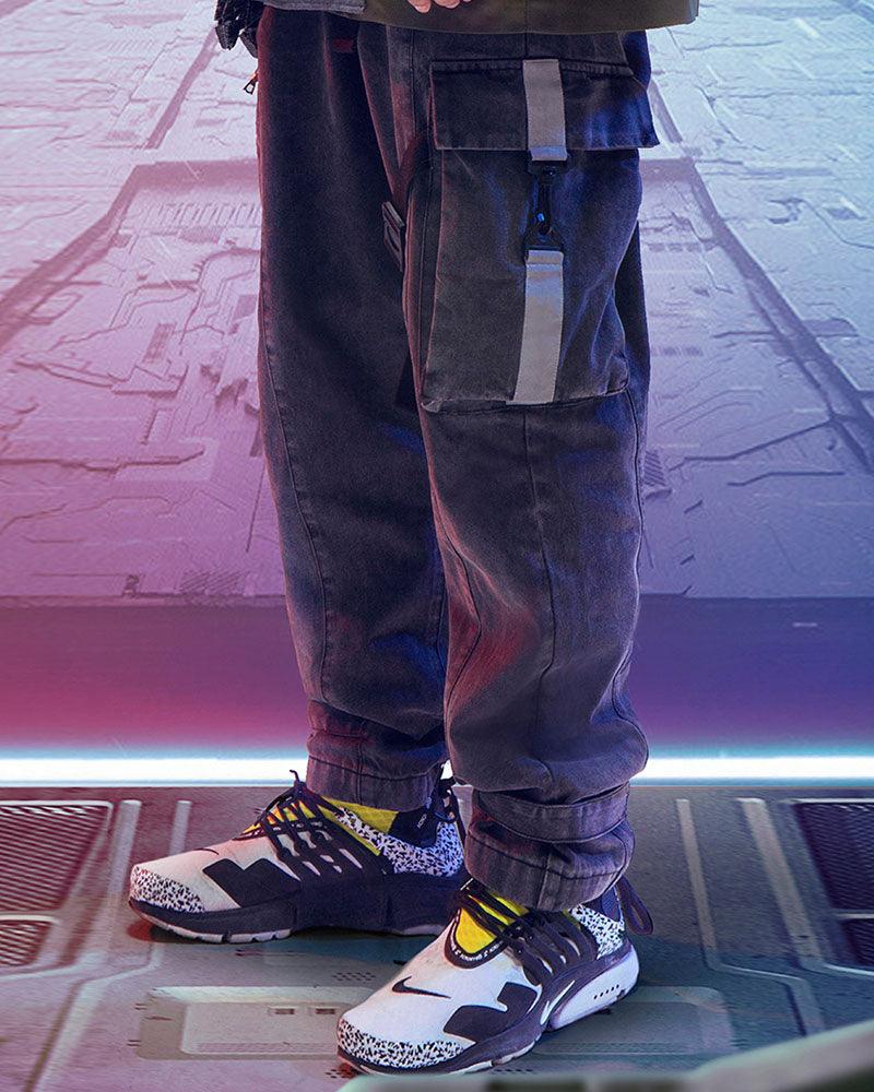 Pantalon Cargo Utilitaire Réfléchissant en Denim