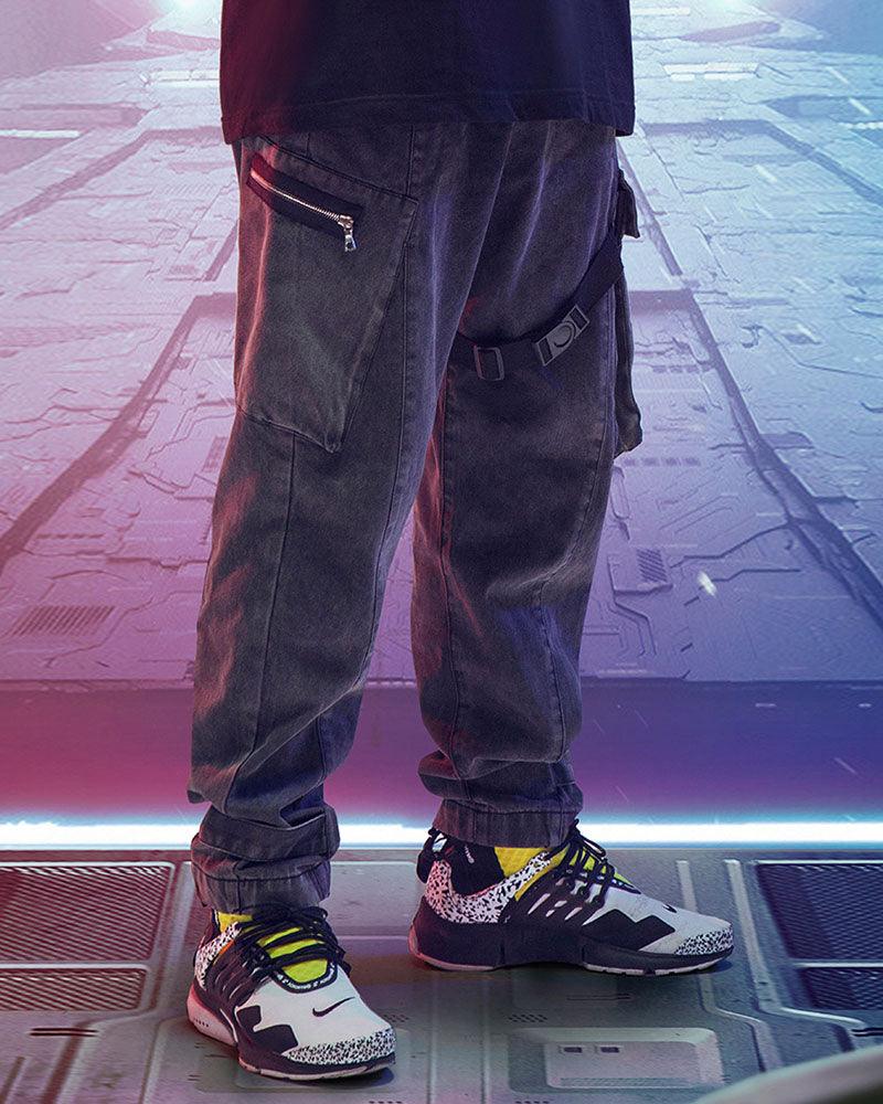 Pantalon Cargo Utilitaire Réfléchissant en Denim