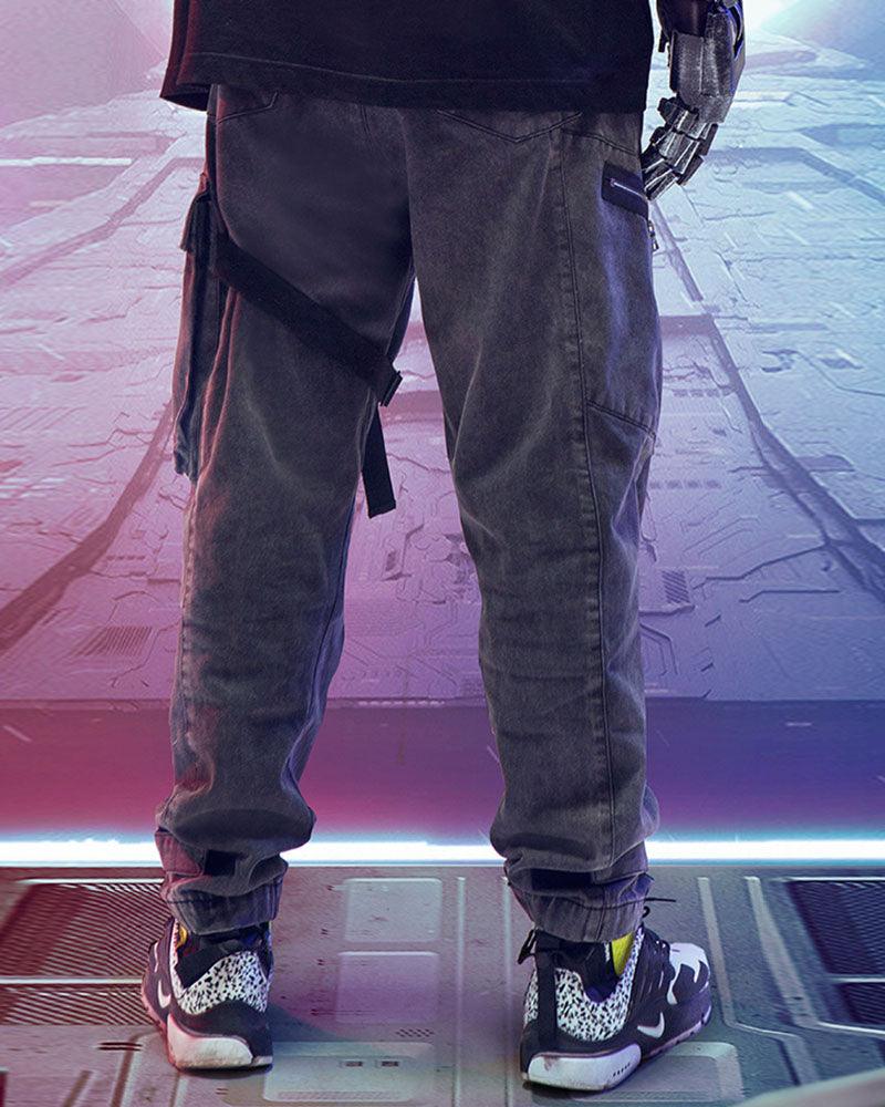 Pantalon Cargo Utilitaire Réfléchissant en Denim