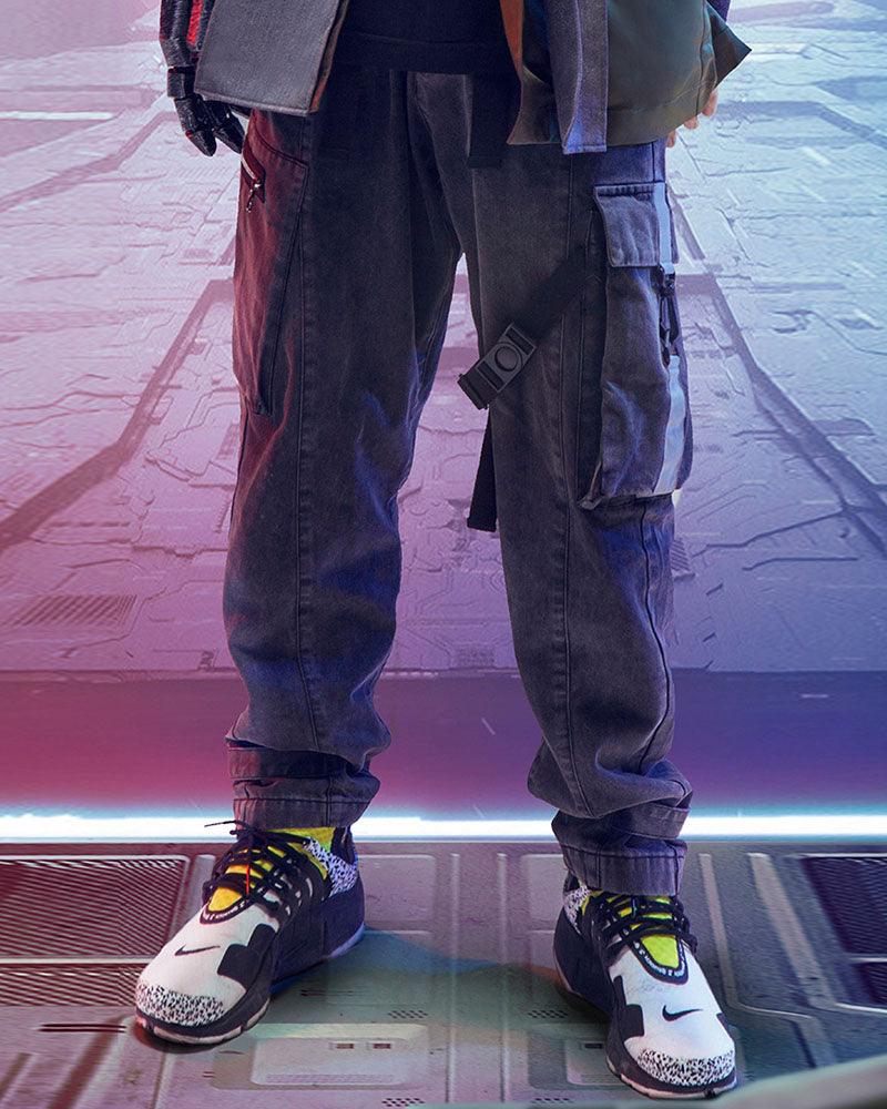 Pantalon Cargo Utilitaire Réfléchissant en Denim
