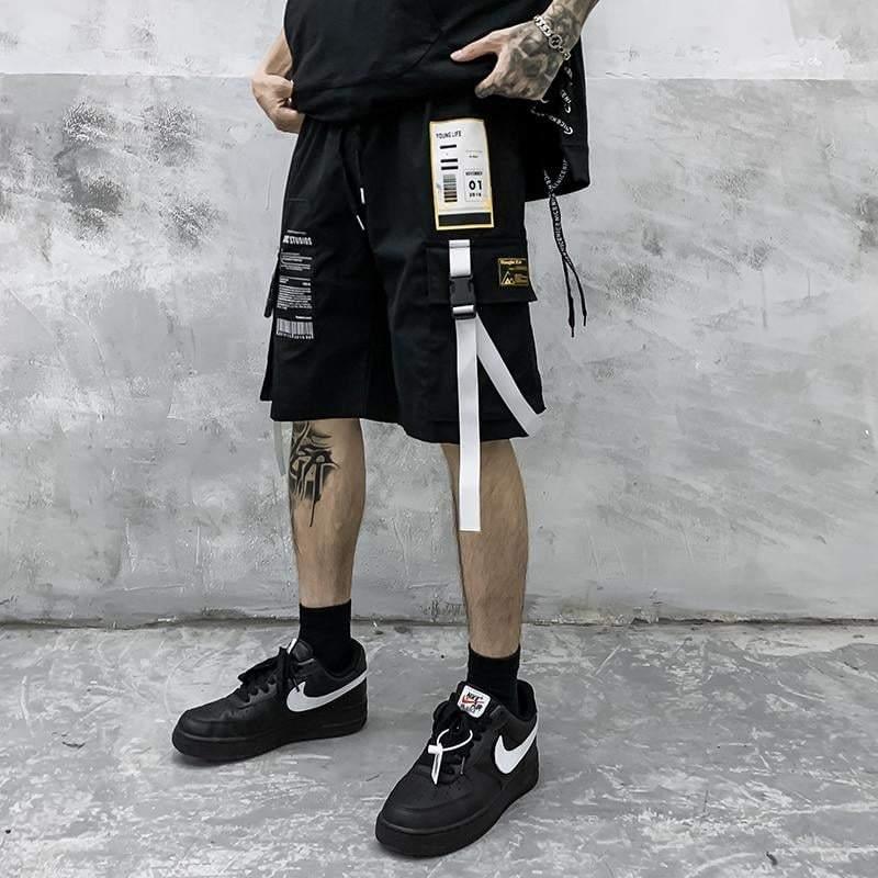 Shorts cargo avec accent en ruban élégant