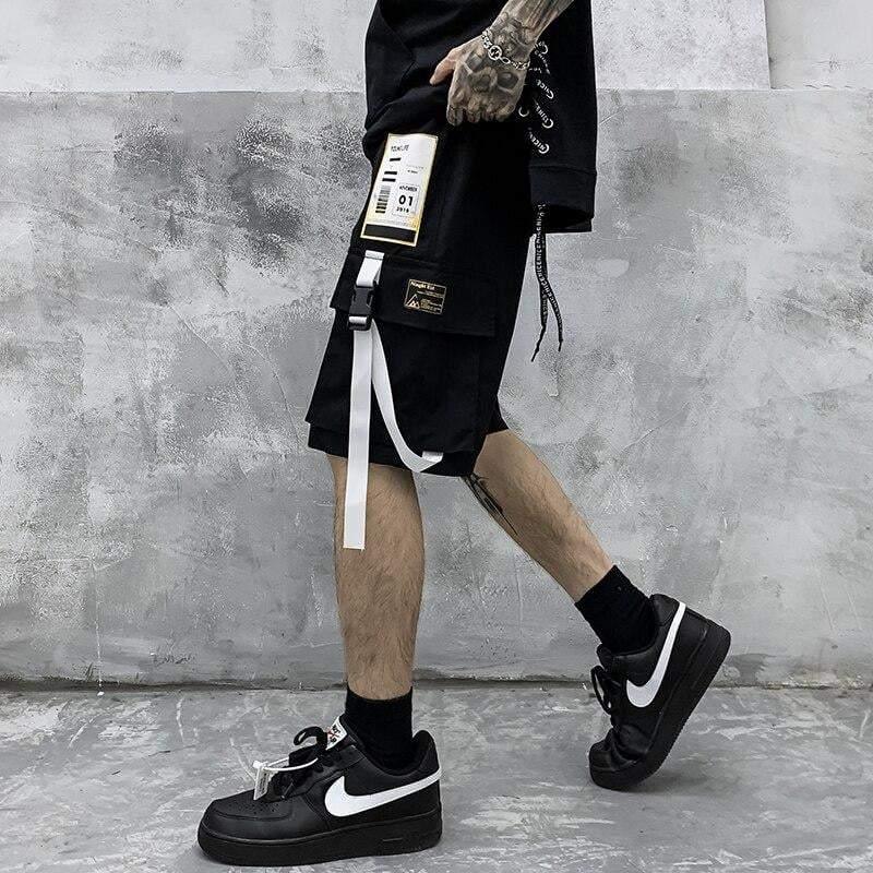 Shorts cargo avec accent en ruban élégant