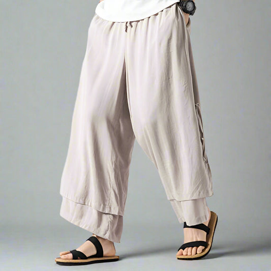 Pantalons larges fluides et chics