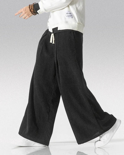 Pantalons en velours côtelé japonais élégants