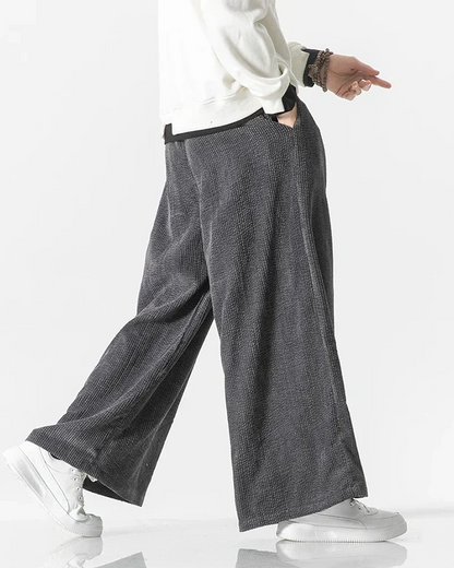 Pantalons en velours côtelé japonais élégants